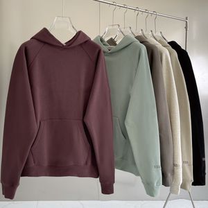 Ess New Fashion Top Hot-Selling Overdized Hoodies för kvinnor och män Par Fleece Basic Solid Hooded Sweatshirt Pullover Jackets