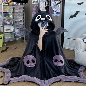 Decken Hoodie Pyjamas Multifunktionale Klimaanlage Decke Weiche Cape Typ Tier Korallen Fleece für Erwachsene Winter Tragen 230912