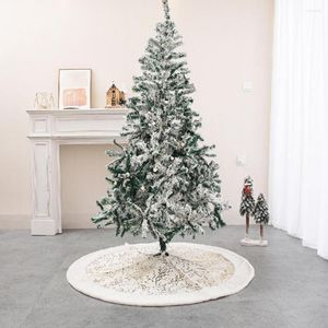 Christmas Decorations Tree Skirt 122cm Foot Carpet Mat Under The For Home Flower Branch