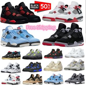 Jumpman 4 Basketball Shoes for Men Women Designer shoes 4s Black Cat Sail Red Thunder White Oreo Cactus Jack University Blue Infrared Cool Grey Bred sports sneakers
