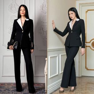 Legal magro calças femininas ternos mãe da noiva conjuntos blazer feito sob encomenda para senhora festa de formatura wear 2 peças