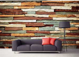 Wallpapers Custom 3d Wallpaper Camouflage European-style Stone Brick Wall Restaurant Backdrop Po Murals