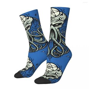 Skarpetki męskie zabawne szalone kompresja Przebudzenie v1 Sock for Men Hip Hop Vintage Cthulhu Mythos Happy Quality Wzorka drukowana załoga chłopców