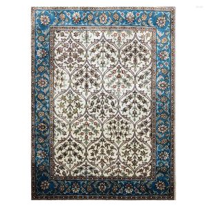 Carpets Silk Carpet Hand Made Rug Decorate Room Floor Mat Gift Size 1.5'X2'