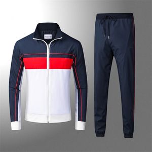 メンズトラックスーツzipフーディースーツデザイナー技術スーツスポーツウェアカジュアルファッションフランスクロコダイル刺繍男性スーツトレーニング服