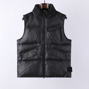 Toppkvalitetsmärke 23FW Topstoney Down Vest Nylon Casual Multi Pocket Classic Embroidered Badge Down Vest