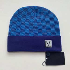 L Cap Chapéu Luxo v Beanie Top Quality Designer Atacado Gorros Homens e Mulheres Outono / Inverno Térmico Malha Letra Ski Marca Bonnet Alta Xadrez Crânio Caps Quentes