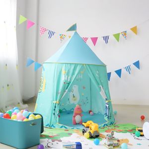 Tenda infantil Casa de jogos interna Castelo redondo indiano para bebês Casa de brinquedos dobrável e divertida para crianças