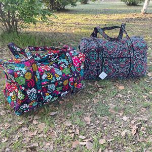 Duffel Bags VB Cotton Print Classic Pattern Large Travel Bag Lightweight Luggage Foldable Environmental Protection Capacity