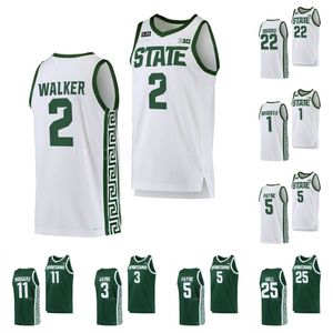 Tyson 2 Walker Michigan 2023-24 State Basketball Spartans Jersey Joey 10 Hauser 11 Hoggard Jaden 3 Akins Malik 25hall Mady 22 Sissoko Pierre 1Brooks Jaxon 0Kohler