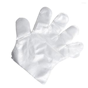 Disposable Gloves 100pcs Food Grade Transparent Kitchen Accessories Film For Cleaning Cooking Burgers Using