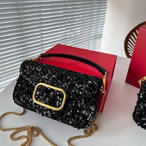 black sequin bag designer handbags high quality crossbody bags Fashion Evening Party Messenger Purses girl hand bags 230913