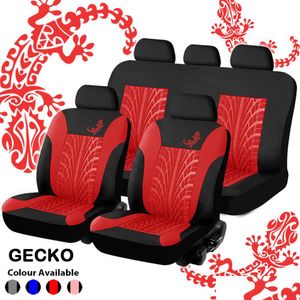 4/9Pcs Car Seat Ers Set Fit Most Cars Gecko-Pattern Styling Protector Four Seasons Drop Delivery Dhs1J