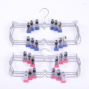 Hooks Space Saving Metal Multi-layer Pants Trousers Skirt Hanger Foldable Closet With Non-Slip Clips Tie Slack Rack