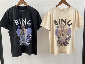 女性用Tシャツファッションクラシックトレンディな高級デザインサマーグラスレターカジュアル半袖TシャツユニセックスA4