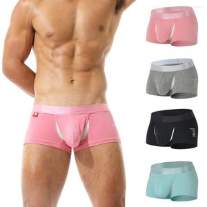 Unterhosen, weiche Herrenunterwäsche, Boxershorts für Herren, mit U-konvexer Ausbuchtungstasche für Komfort, Hygiene, antiseptisch, atmungsaktiv