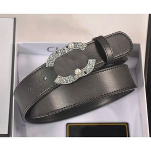 H-Qualität Designerinnen Frauen Belt Mode Diamond Perle Set Breite 3,3 cm Klassische Herren lässige Damen-Jeans-Kleidergürtel Mehrere Farbe Optionaler Riderode Apricot Links Schreiben