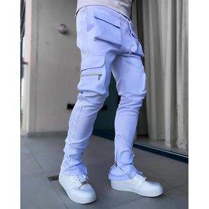 GODLIKEU Frühling Und Herbst männer hosen Stretch Multi-Pocket Reflektierende Gerade Sport Fitness Casual Hose202k