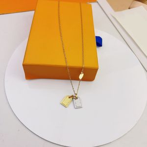 Pendant Necklaces Luxury brand double tag pendant necklace Designer jewelry Valentine Day Christmas gifts for girlfriend