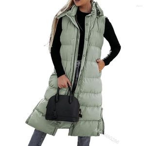 여자 조끼는 단색 오픈 프론트 슬리빙 버튼 따뜻한 버튼 다운 zip pockets 대형 재킷 아웃복 여자 겨울 긴 코트 조끼