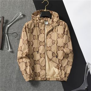 Mens Designer Jacket Striped Print Pocket Wind Casual Baseball Jackets Zipper Hoodies Coats size M-3XL hooded jacket