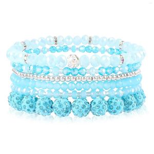 Strang Makersland 6 Teile/satz Blaue Perlen Armband Böhmischen Stil Für Frauen Geometrische Temperament Charmantes Geschenk Großhandel