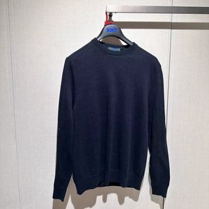 Maglioni da uomo Maglione kiton primaverile in puro cotone blu navy grigio