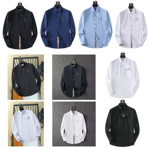 Camisa de negócios masculina estilo havaiano designer camisa ajuste fino para vestido masculino moda carta manga longa roupas masculinas casuais