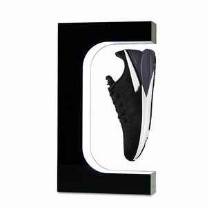 Lagringshållare Rack 220 Magnetic 360 Rotation Display Stand levitation LED flytande skor Sneaker Home Decor 230912