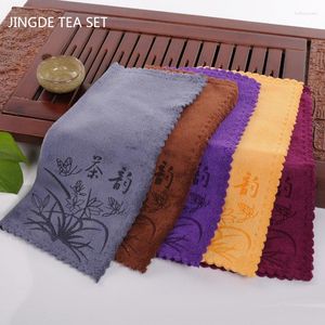 TEA DAPKINS Fyrkantig tjock handduksbord Fiber Tygkudde Superabsorberande servett High-End Set Accessories Professional Rag