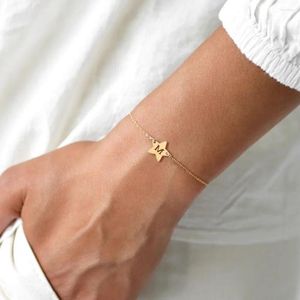 Charm Armband 2023 Classic Star A-Z Inledande brevarmband Kvinnor Rostfritt stålkedja för smyckespresent