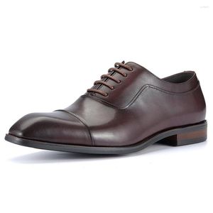 Dress Shoes European And American Style Handcrafted Men's Genuine Leather Oxford Comfortable Business Formal Top Layer Cowhide