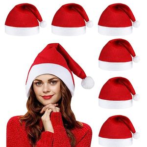 Шляпа Санта-Клауса, ультрамягкие плюшевые красные рождественские шапки для косплея, новогодние украшения для взрослых и детей, рождественские шапки для дома и сада, вечерние шапки SN4468