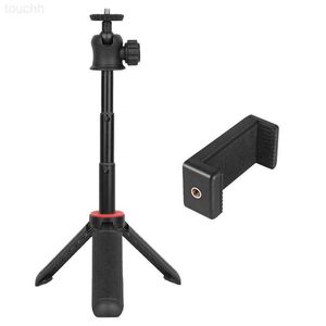 Selfie monopodlar tripodlar tripod standı vlogging evrensel hafif telefon kelepçesi 360 derece döner ayarlanabilir yükseklik selfie çubuk pografi l230913