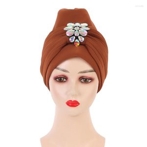 Etniska kläder 2023 Fashion African Headtie Auto Gele Nigerian Wedding Muslim Turban Cap Arab India Bonnet Women Wrap Head Turbante Mujer