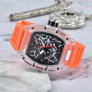 Richarmilles Uhren Mode 2023 Transparenter Boden Stil Diamant Uhr Top Uhr Damen Quarz Automatikuhr Dz Male Clock Law Zpkh Cy