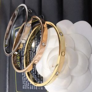 Berühmte Stil Designer Schmuck Armreif Armbänder Männer Frauen Marke Brief Nagel Vergoldet Versilbert Titan Stahl Armband Schmuck Zubehör