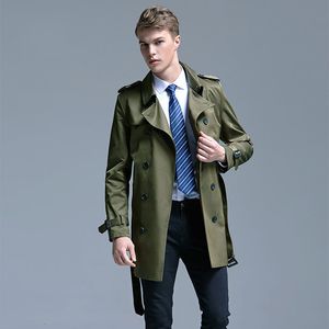 Мужские тренчи Мужские короткие пальто Английская мода Весенне-осенняя двубортная куртка Slim Fit Повседневная деловая одежда Большие размеры 6XL 230912
