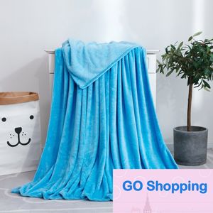 Factory Solid Color Blanket Coral Fleece Blanket Flannel Gift Yoga Cover Blanket Flannel BlanketS