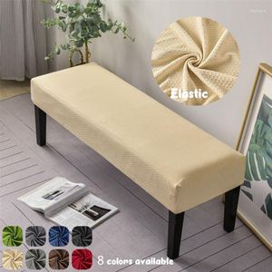 Stol täcker Jacquard Piano Stool Cover Elastic Solid Long Ottoman Stretch Foot Rest Bench Slipcover för vardagsrumsmöbler Protector