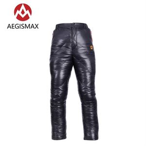 AEGISMAX 95% Weiße Gänsedaunen Männer Hosen Ultraleicht Outdoor Reisen Camping Wandern Wasserdichte Warme Hose 800FP Thicken275w