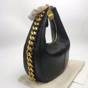 Designer Stella McCartney Tote Luxury Women Frayme Chain Zipit Black Green Shoulder Bag Dragkedja Handväska Kedjor Hobo Väskor