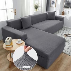 Stuhlhussen Jacquard Stretch Sofabezug Spandex Elastisch Waschbar Sofas Chaiselongue Couchbezug 1/2/3/4 Sitzer für Wohnzimmer