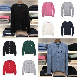 Lüks Sonbahar ve Kış Kadın Sweaters Tasarımcısı Ralph Yuvarlak Boyun Sweater Twist Pullover Pony Nakış Üstü Laurens Jumper At Laurens Kadın Sonbahar Tops