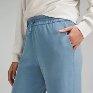 Pantaloni Yoga Softstreme firmati Pantaloni da jogging dritti in tessuto morbido con orlo diviso da donna lunghi a vita alta Mostra gambe Yoga Fitness lu