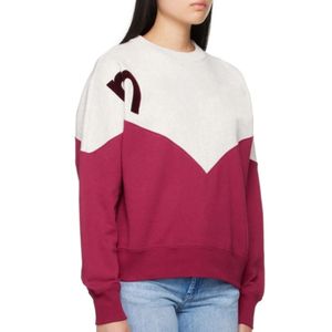 23SS Isabel Marants Top Designer-Sweatshirt-Kapuzenpullover, klassischer Stil, lässig, modisch, mit Buchstaben, lockere Schulter, Tropfen, rund, langärmelig, vielseitiger Damen-Kapuzenpullover