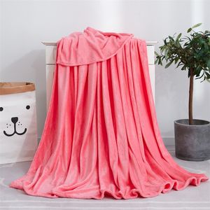 Simple Solid Color Blanket Coral Fleece Blanket Flannel Gift Yoga Cover Blanket Flannel BlanketS