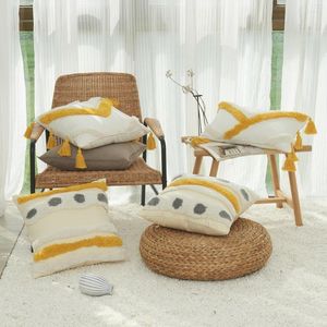 Kudde Boho täcker tuft broderad dekorativ kastfodral bohemisk heminredning lyx för sängbäddsoffa stol