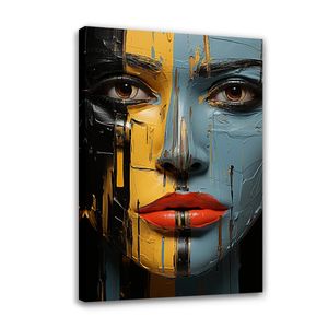 Pinturas Forbeauty pintado rosto feminino spray impressão pintura de lona à prova d 'água e bloco de parede arte pinturas a óleo poster para decoração de casa 230912