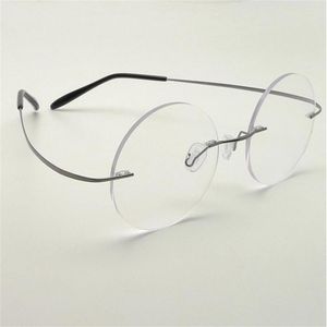 Сверхлегкие титановые очки в стиле Стива Джобса с эффектом памяти без оправы для близорукости E, оправа для оптических очков, мужские очки Óculos De Grau, 6 шт.266o